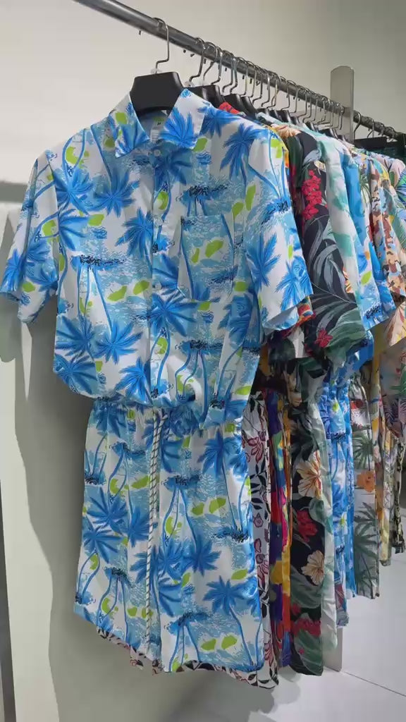 Floral 2-Piece Shirt & Shorts Set
